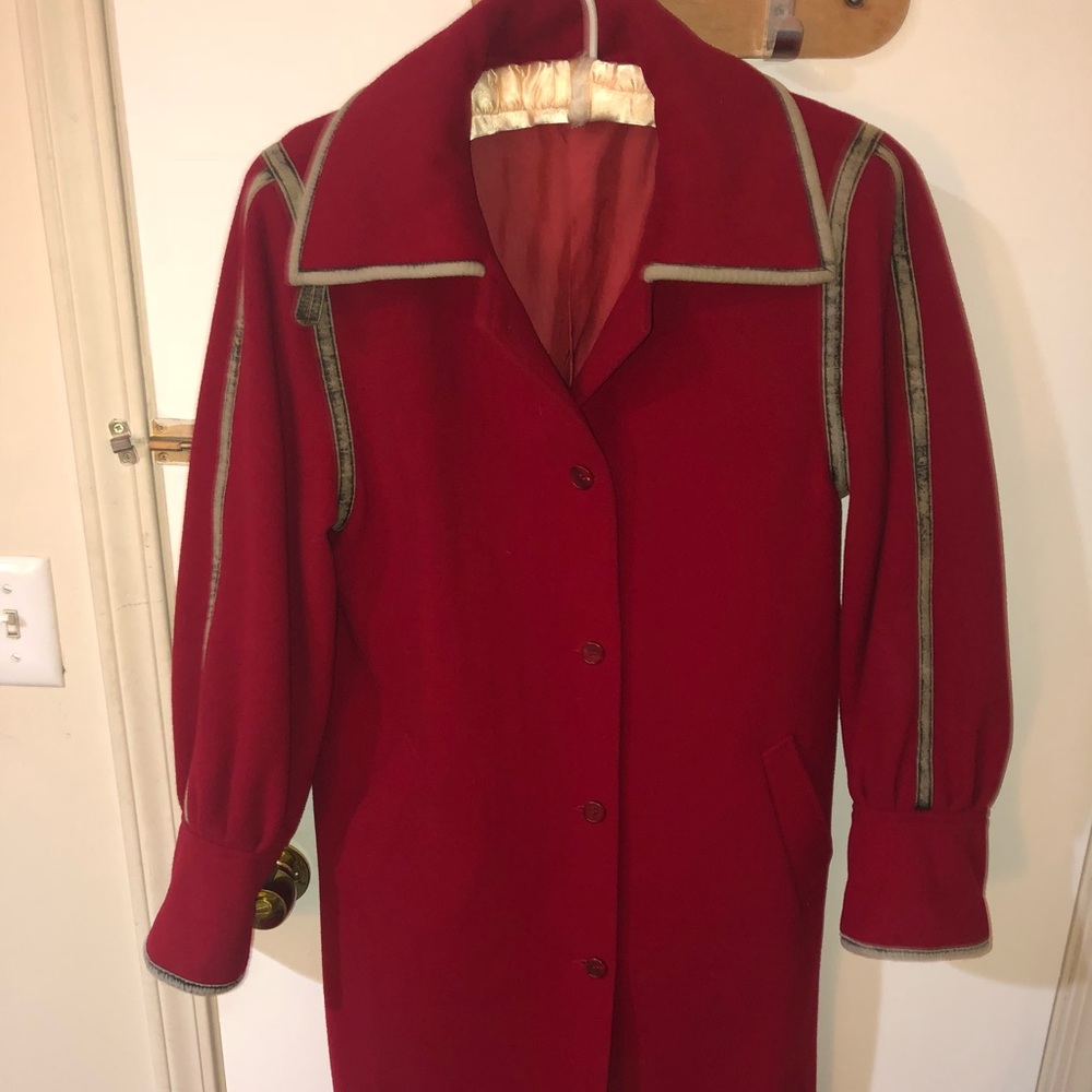 Vintage 50s 60s Ted Lapidus wool trench pea coat